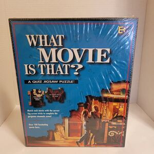 Buffalo Games WHAT MOVIE IS THAT? Quiz Jigsaw Test of Puzzle Skill and Knowledge